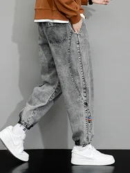 Big 8xl New Spring Harem Jeans Men Stretch Cotton Hip Hop Denim Joggers Plus Size Men's Casual Print Jean Baggy Pants