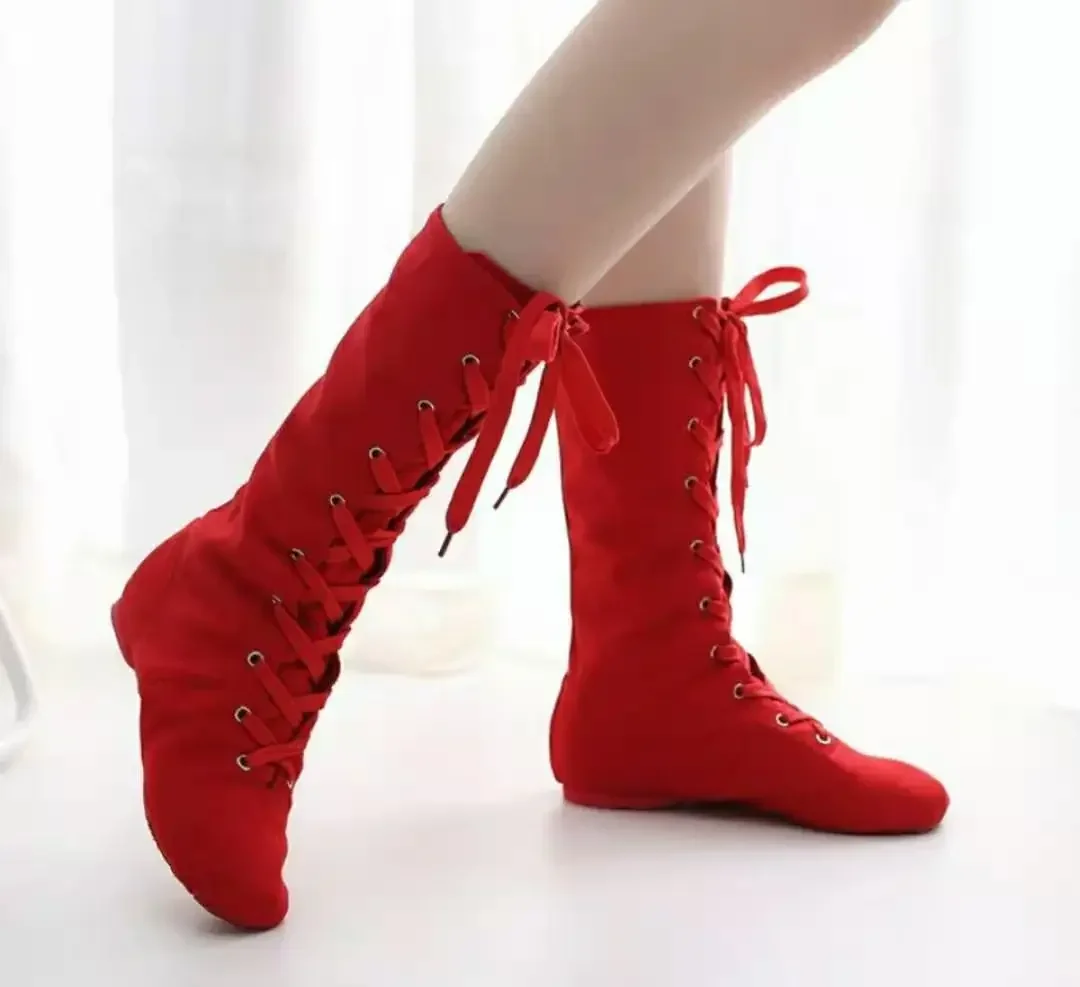 أحذية الرقص للنساء والفتيات ، أحذية الراقصة المنغولية ، أسفل لينة ، أداء المسرح التبت