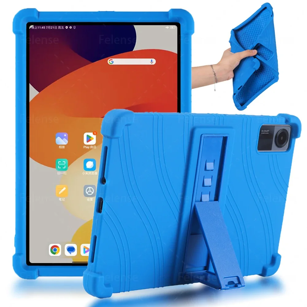 For Xiaomi Redmi Pad SE 11.0 inch Soft Shockproof Silicone Kickstand Adjustable Tablets Cover For Redmi Pad SE 11.0\