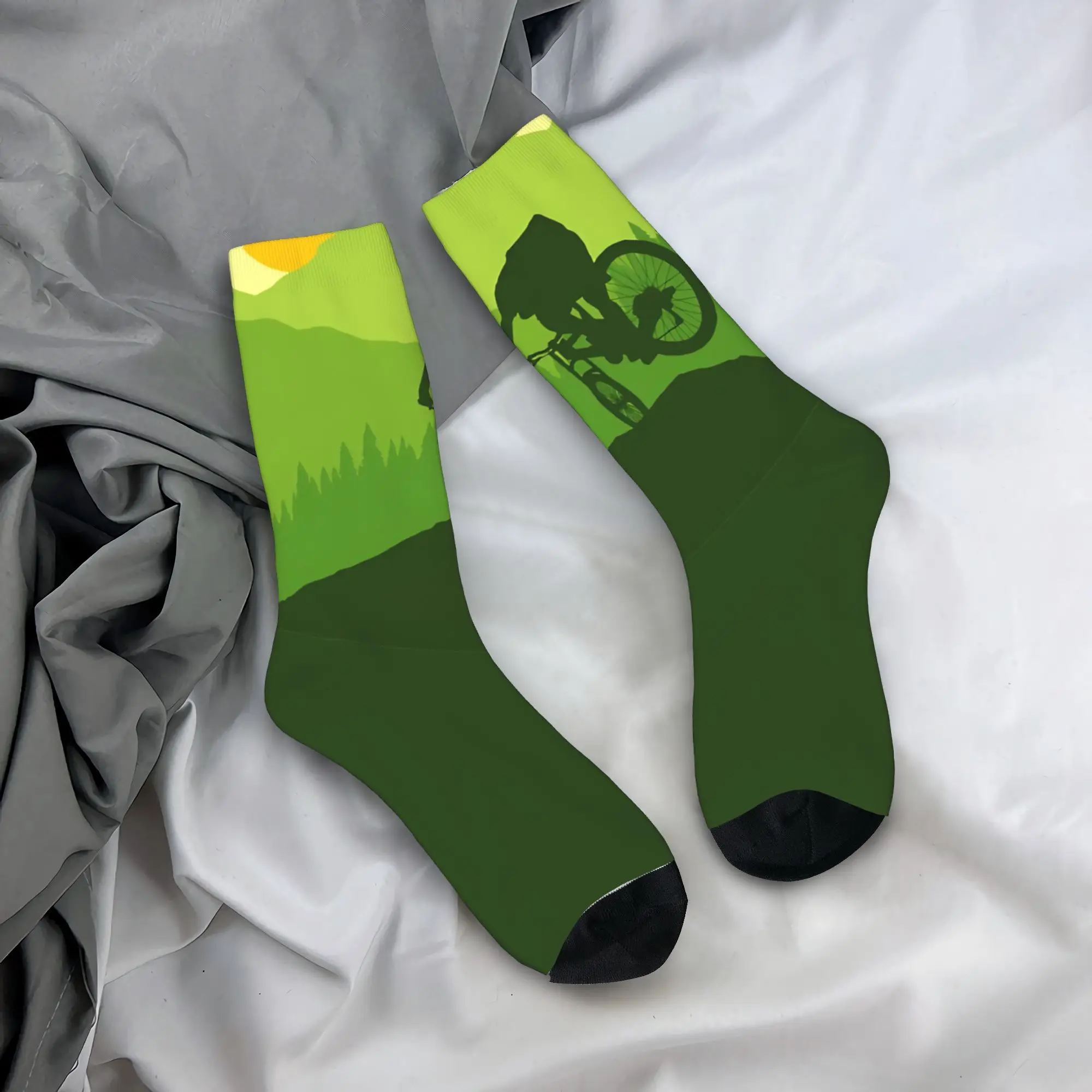 Cycling On The Mountain Bike Dress Socks Men's Women's Warm Fashion Cycling Bicycle Cyclist Biking Crew Socks