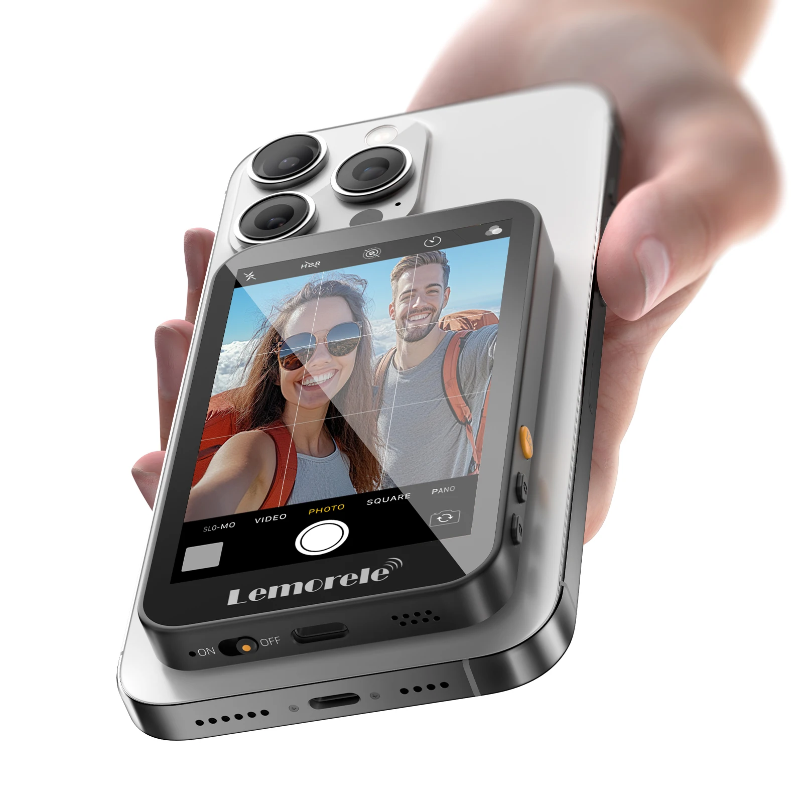 

Phone Selfie Monitor Screen 20M Wireless Magnetic Receiver Vlog Phone Rear Camera Selfie Bluetooth Connection for Selfie Live