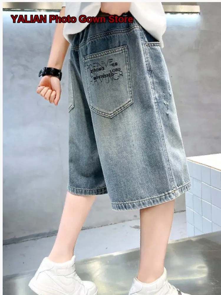 Boys Shorts Kids Summer Five-Quarter Thin Fashionable