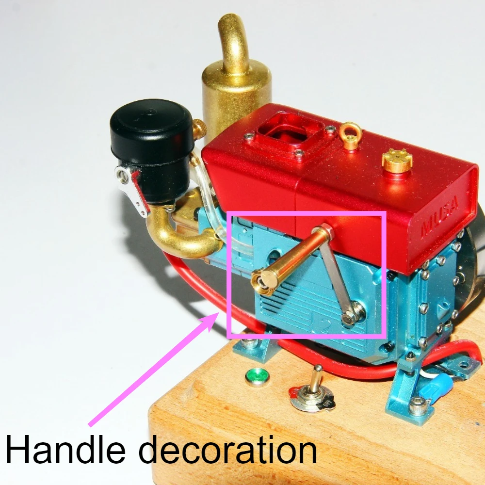 Modelo de motor csion, peças decorativas de metal, mini manivela, alça dourada, decoração, modelo de motor, peças decorativas