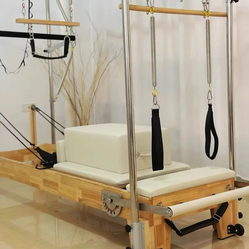 YTYIN  Reformer with Half Tower | All-in-One Wooden Pilates Machine for Professional Studio Training