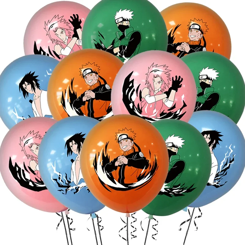 New 12pcs 12Inch Naruto Latex Balloon Party Supplies Video Game Party Balloon Balloons Kids Birthday Party Dcorations Gift Toys