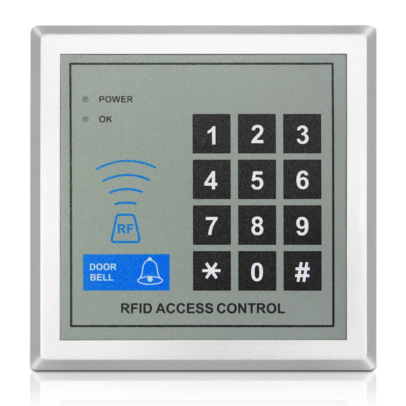 Imagem -02 - Standalone Frid Access Controller 125khz Smart Card Reader Teclado para Home Door Lock System Leitor de Proximidade Cartão de Identificação