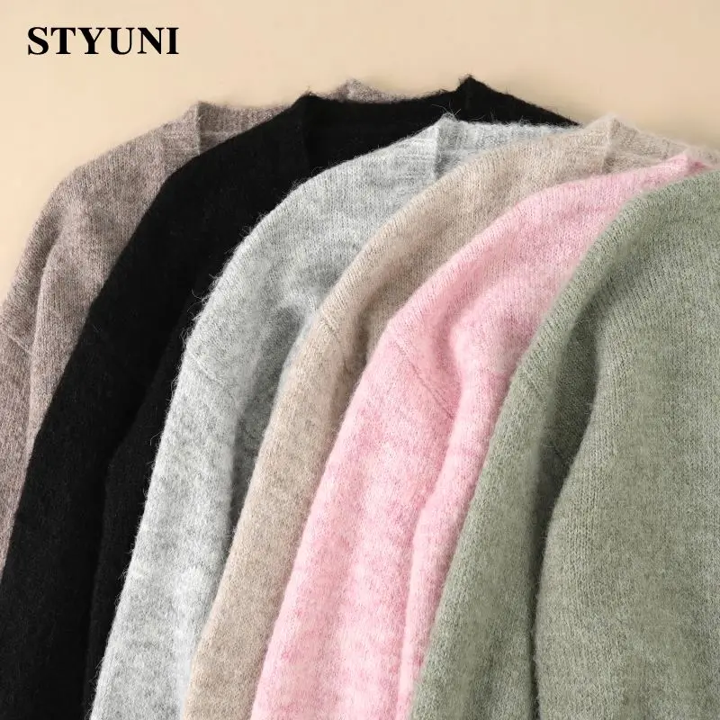 Cashmere Pha Len Mềm Mại Dệt Kim Cardigan Nữ Kết Hợp Áo Len Hàn Quốc Thời Trang Sang Trọng Áo Khoác Áo Khoác Áo Len Người Phụ Nữ Giữ Ấm Mùa Đông 2022