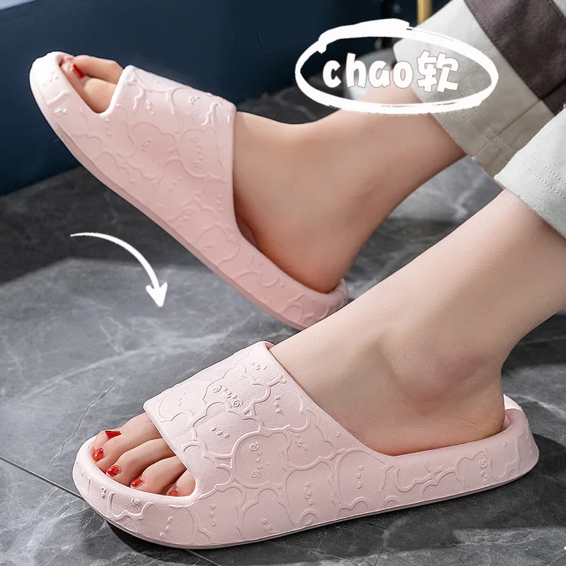 Highland Cow Summer Sandals Women Men Beach Slippers House Bathroom Open-toe Slipper