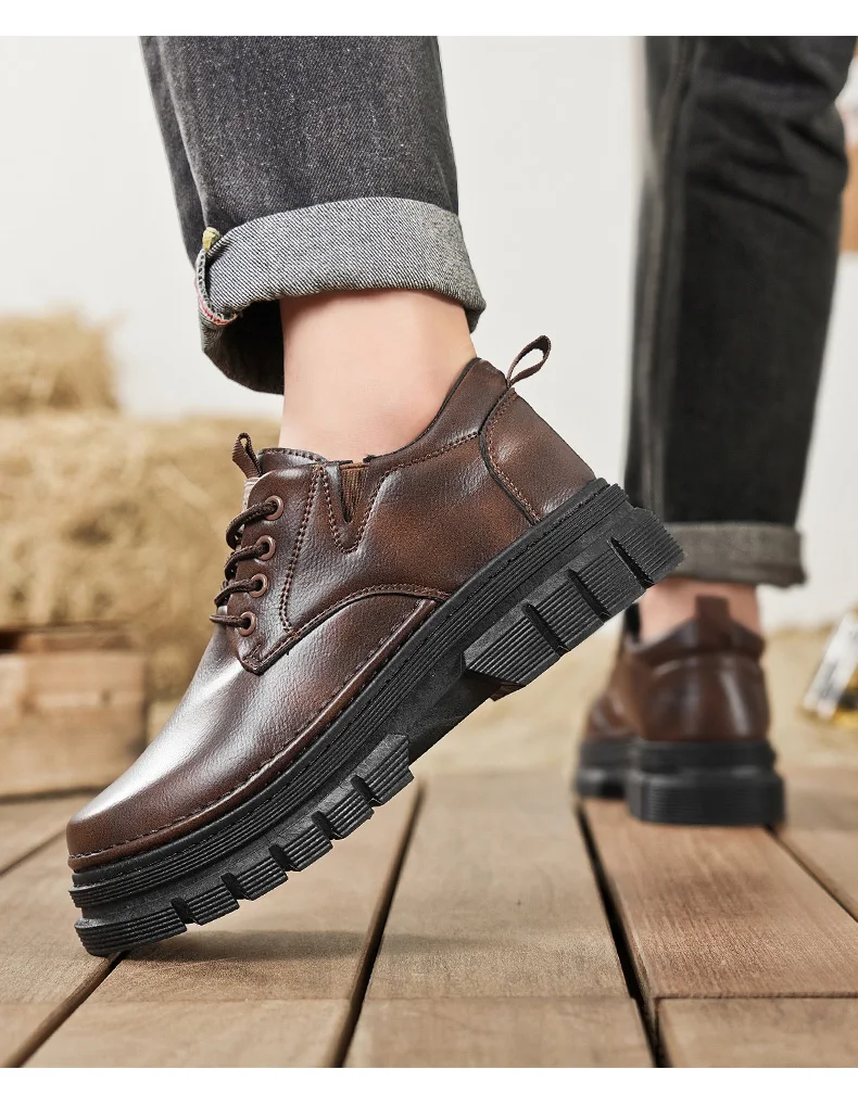 Herren-Freizeitschuhe, Vier-Jahreszeiten-Handarbeit, bequeme Outdoor-Arbeitsschuhe, modische Joker-Jugend-Trendschuhe, Business-Party-Lederschuhe – Detail 13