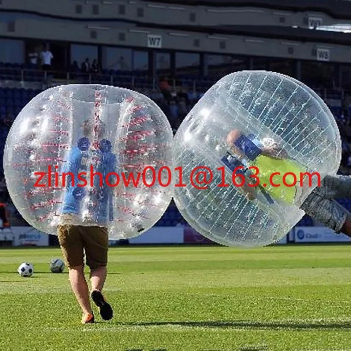 الكبار بولي TPU / PVC الجسم الوفير الكرة دعوى نفخ فقاعة كرة القدم كرة القدم مع النقاط الملونة الوفير الكرة للبيع