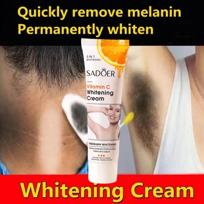 

Vitamin C Whitening Cream For Dark Skin Lighten Pigment Crotch Armpit Melanin Bleach Brighten Cream Body Moisturizing Skin Care