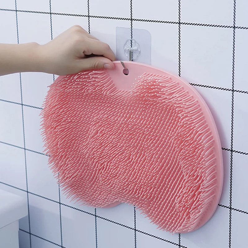 Shower Feet Cleaner Wash Mat Massage Mat Back Scraper Cleaning Brush Multifunction Sucker Wall Mat Rub Foot Arms Body Bath