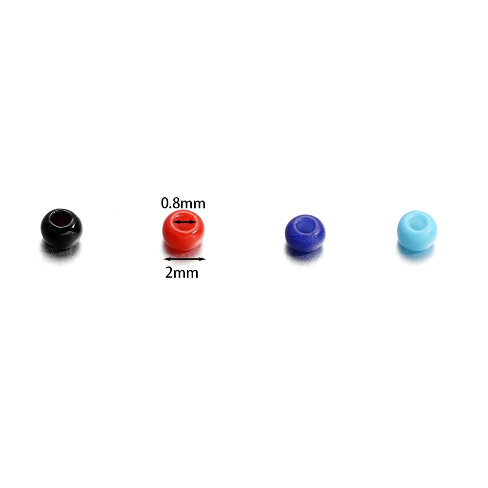 10/25g 2mm Colorful Czech Glass Seed Beads Charm Stripe Round Spacer Bead for DIY Bracelet Necklace Jewelry Making Accessories