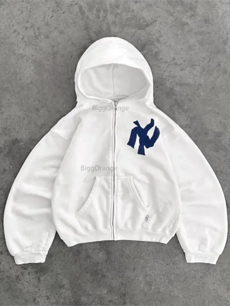 Retro Hoodie Pullover Sweatshirt Y2K Streetwear New Harajuku Hip Hop Letter Pattern High Quality Hoodie Women's Clothing bluza