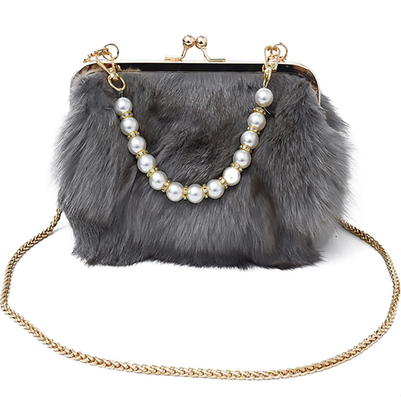 Winter New Plush Clip-style Bags 2025 Fashion Large Capacity Chain Crossbody Bag Women's Commute Versatile Shoulder Bags