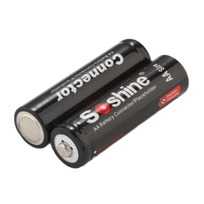 交換AAダミーバッテリーシェル14500 LR6 AM3 AAバッテリープレースホルダー、機器、LEDライトアプリケーション用