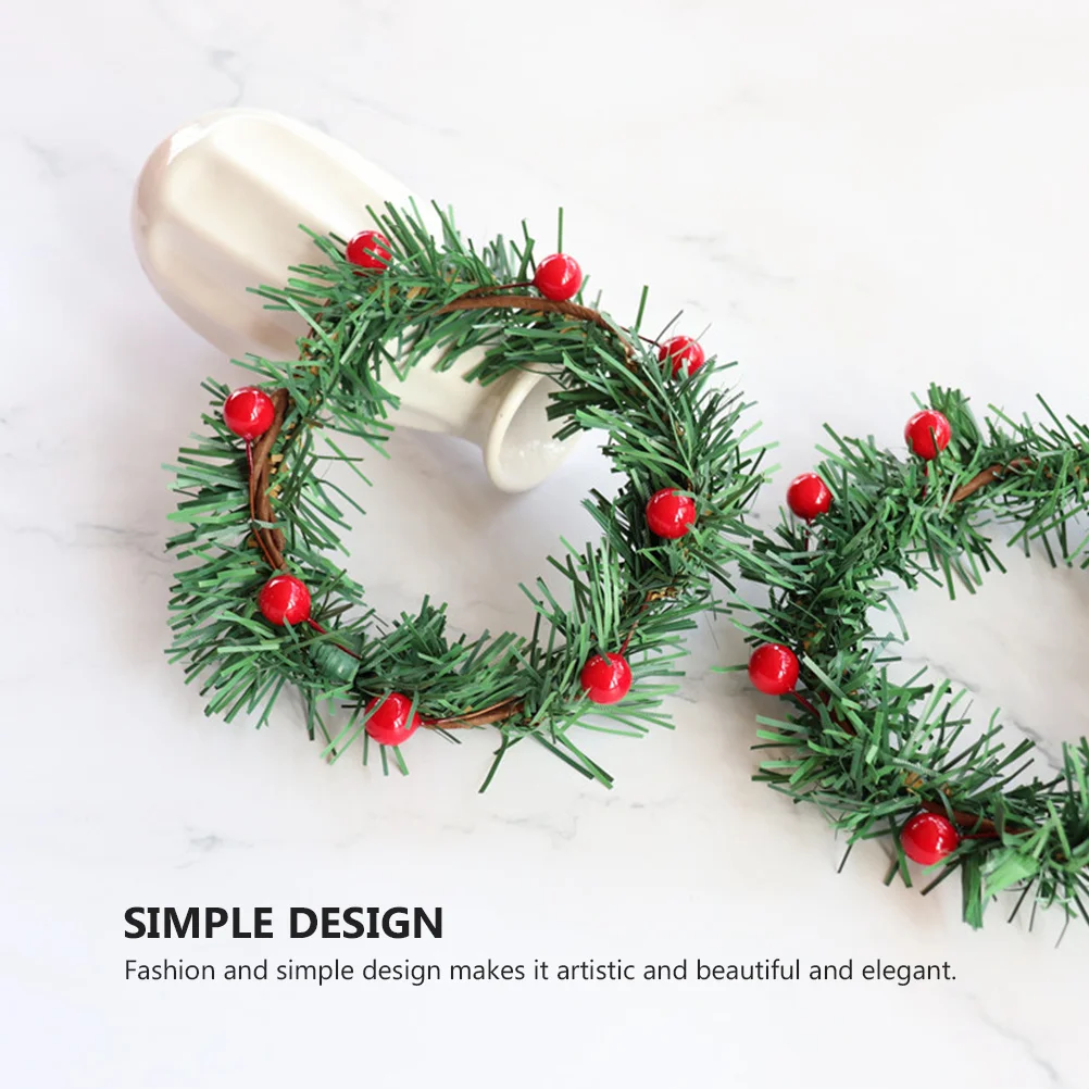 

1Set Christmas Decor Berry Garland Bendable Flower Rod Realistic Branches Material Photo Prop Holiday Decoration
