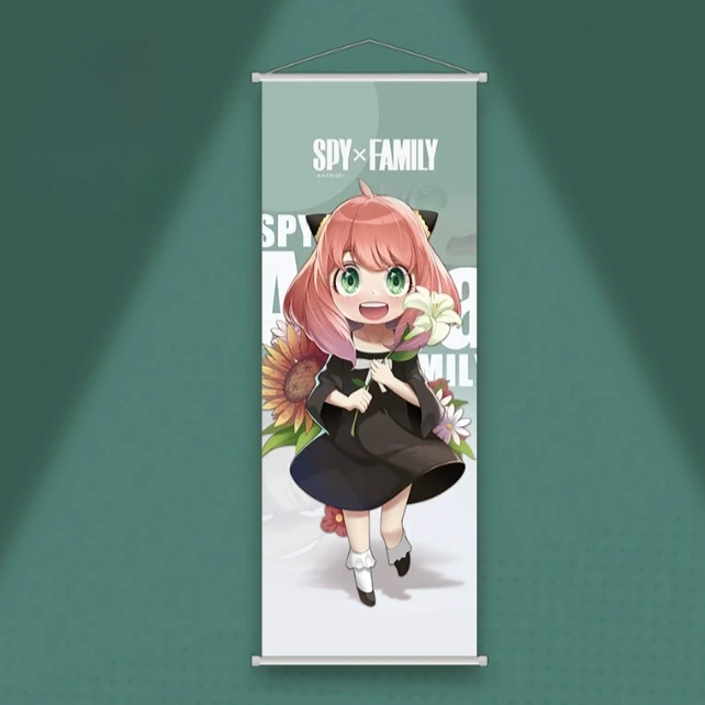 Nieuwe SPY×FAMILY Hangende Scroll Tapestry Cartoon Anya Forger Wall Art Kamerdecoratie Anime Merchandise Vakantiecadeau Verbergen gebreken