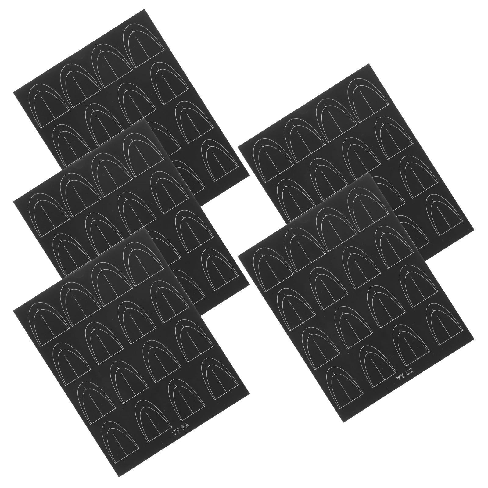 5 hojas de pegatinas autoadhesivas de punta francesa, guías artísticas, calcomanías para manicura, fácil aplicación, diseño preciso, plantillas de decoración en V profundo