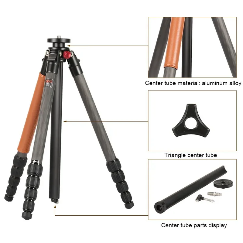 Newly Professional  Portable Carbon Fiber Tripod Stand Outdoor Adventure Tripod  with Ball Head