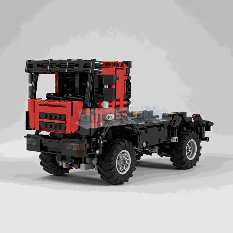 1093PCS MOC Medium Duty Cargo Truck Vehicle Model Custom Building Blocks Technical DIY Creative Assembly Puzzle Collection Gift