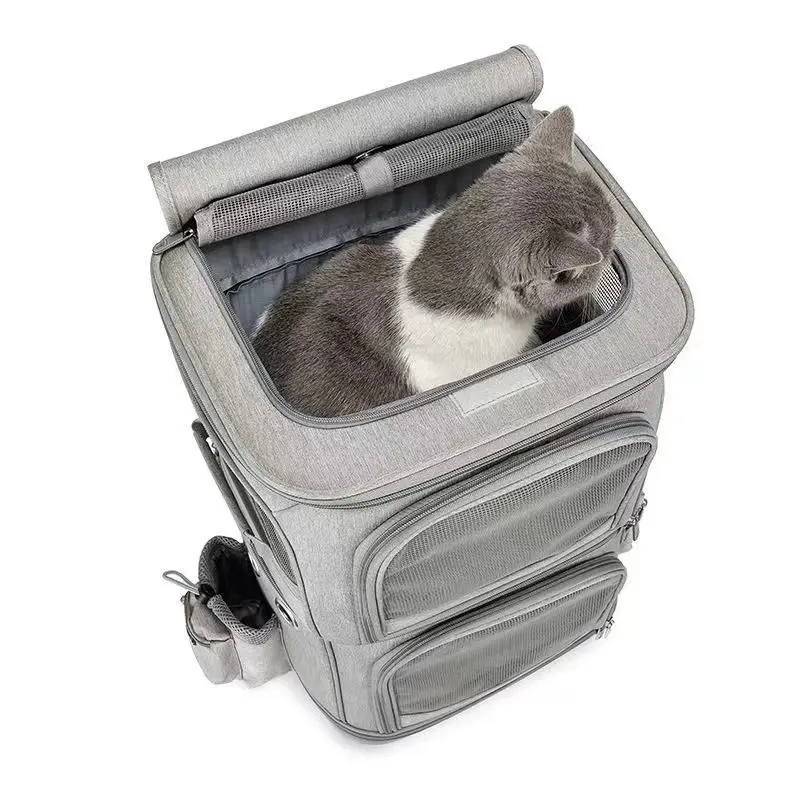 

Pet trolley case, cat bag is portable when going out, double-layer foldable