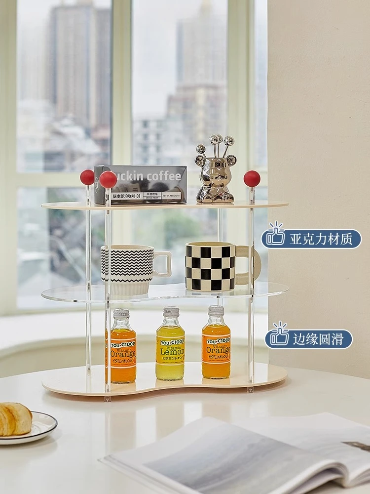 Acrylic Shelf Desktop Creative Cup Holder Display Stand Bedroom Storage Rack