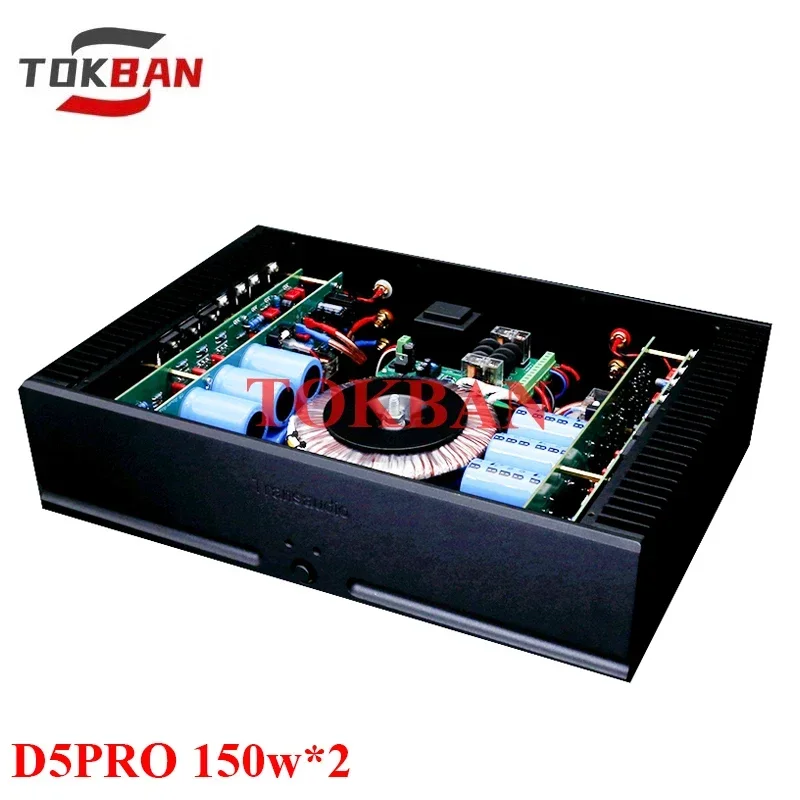 Tokban D5Pro Power Amplifier 150w*2 2-channel Amp High Power Low Distortion 21.4x Channel Gain HIFI Amplifier Audio