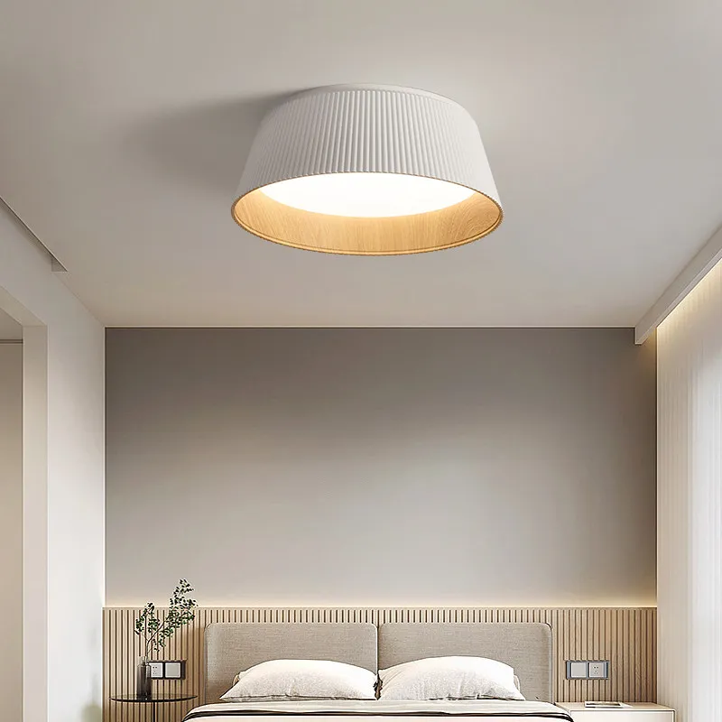 Spanish Designer Wood Grain Ceiling Pendant Lamp for Living Dining Room Bedroom Kitchen LED Ins