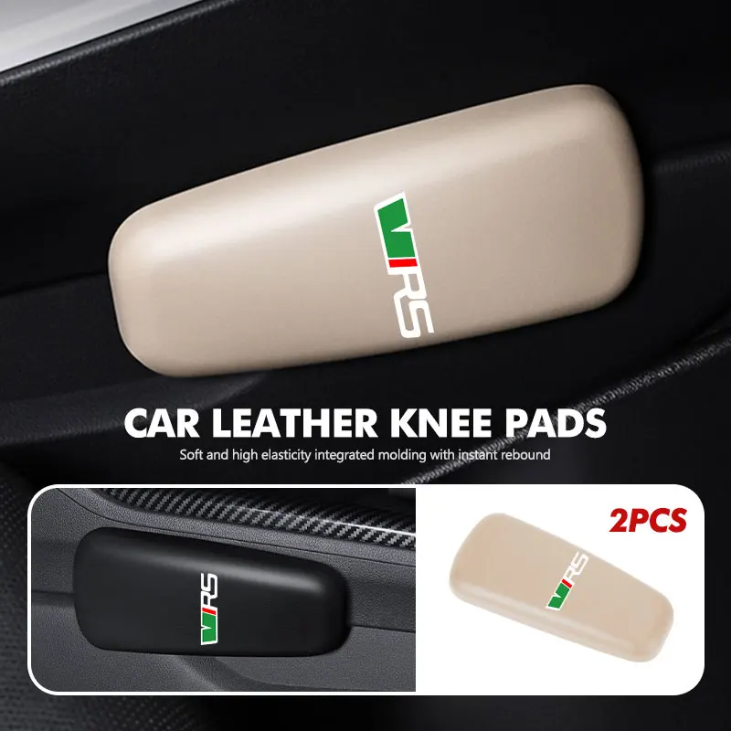 Car Knee Thigh Support Leg Rests Pad Door Control Armrest Mat For Skoda Superb Derivative Karoq Kamiq MK3 Fabia Rapid Favorit