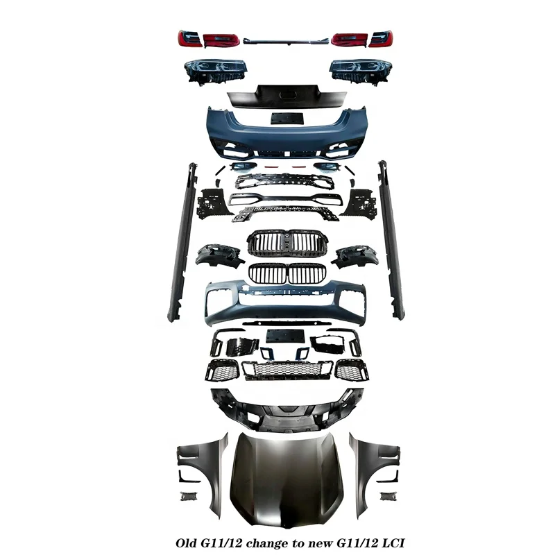 Pièces de Modification de Voiture PP G11/G12 IER 18y, Mise à Niveau vers G12 2020y, Kit de Carrosserie avec Phares Arrière pour BMW 7S G11/G12 IER 18y