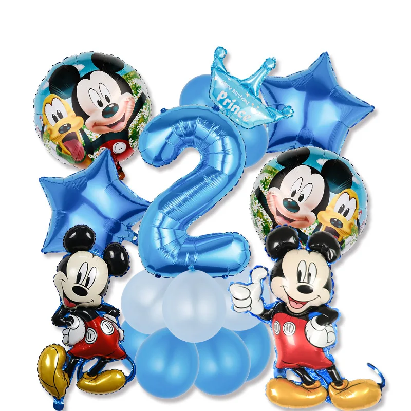 Disney Mickey Minnie Party Baby One Year Theme Birthday Toy Balloon Decoration Set