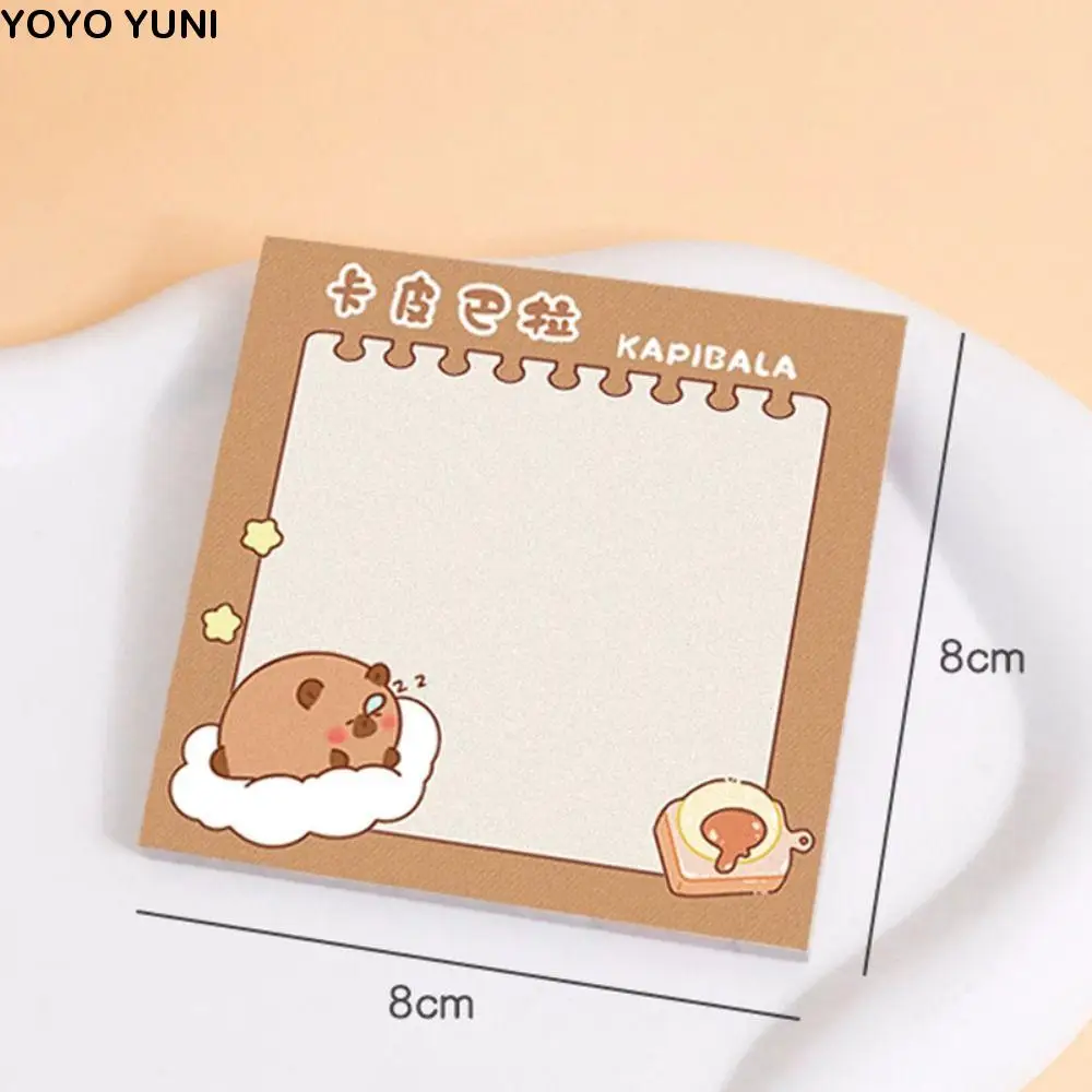 Multifunction Cute Capybara Sticky Note Self-adhesive N Times Capybara Memo Pad Notepad Notebook Message Paper Office