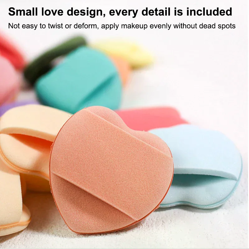 พัฟแต่งหน้ารูปหัวใจขนาดเล็ก 20 ชิ้น ปราศจากน้ำยาง ใช้สำหรับรองพื้นชนิดน้ำ