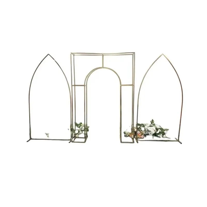 Metal Portable Spire Vaulted Stage Combination Screen Outdoor Welcome Props Background Rack Wedding Christmas New Year