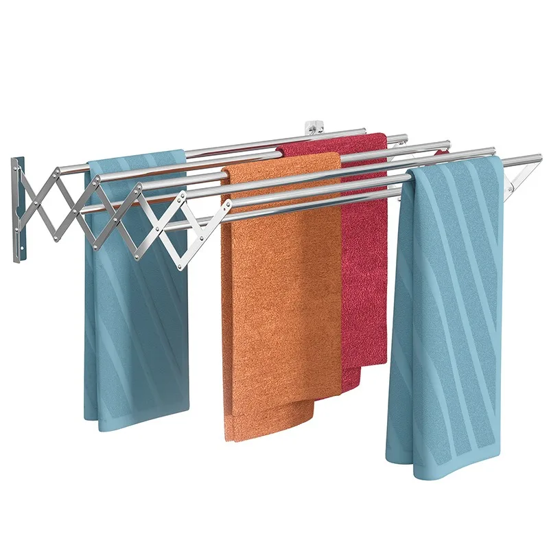 

Invisible Clothes Rack Wall Hanging Folding Interior Window Balcony Retractable Bay Window Drying Rack