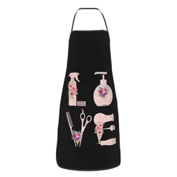 Funny Hairdresser Tools Floral Art Bib Apron Men Women Unisex Kitchen Chef Barber Haircut Tablier Cuisine for Cooking Baking