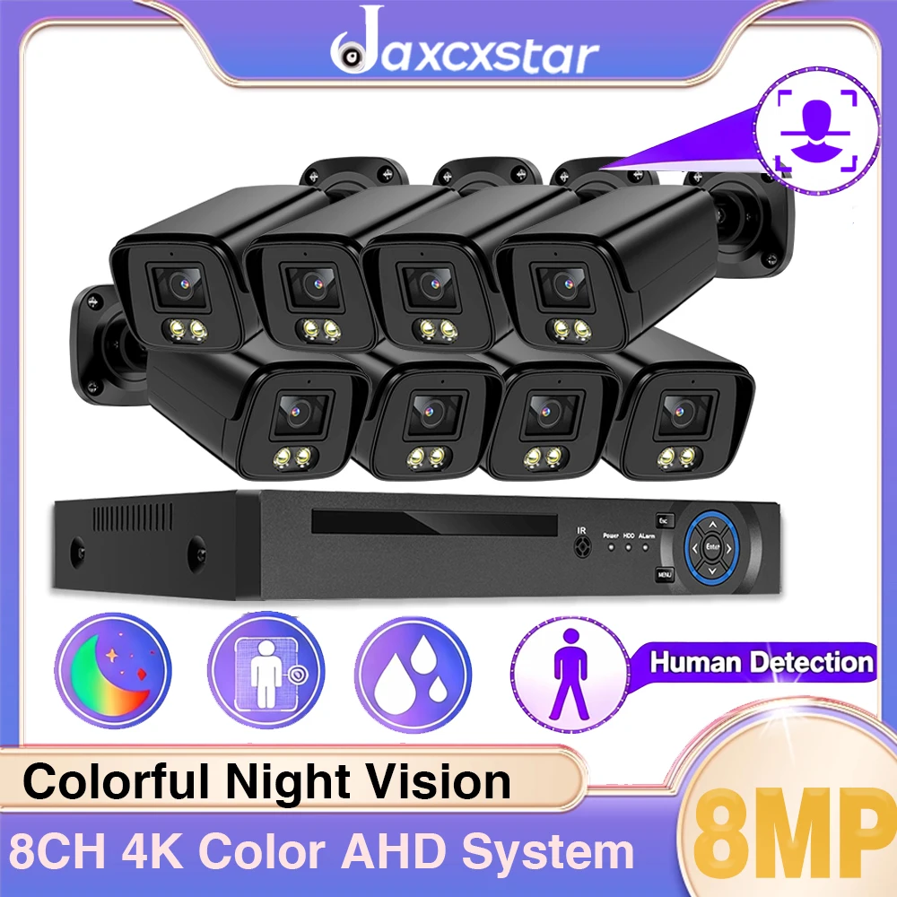 

HD 8-канальный 8-мегапиксельный AHD DVR комплект 4K видеонаблюдение безопасности наружная внутренняя водонепроницаемая система видеонаблюдения 8-канальная система видеорегистратора