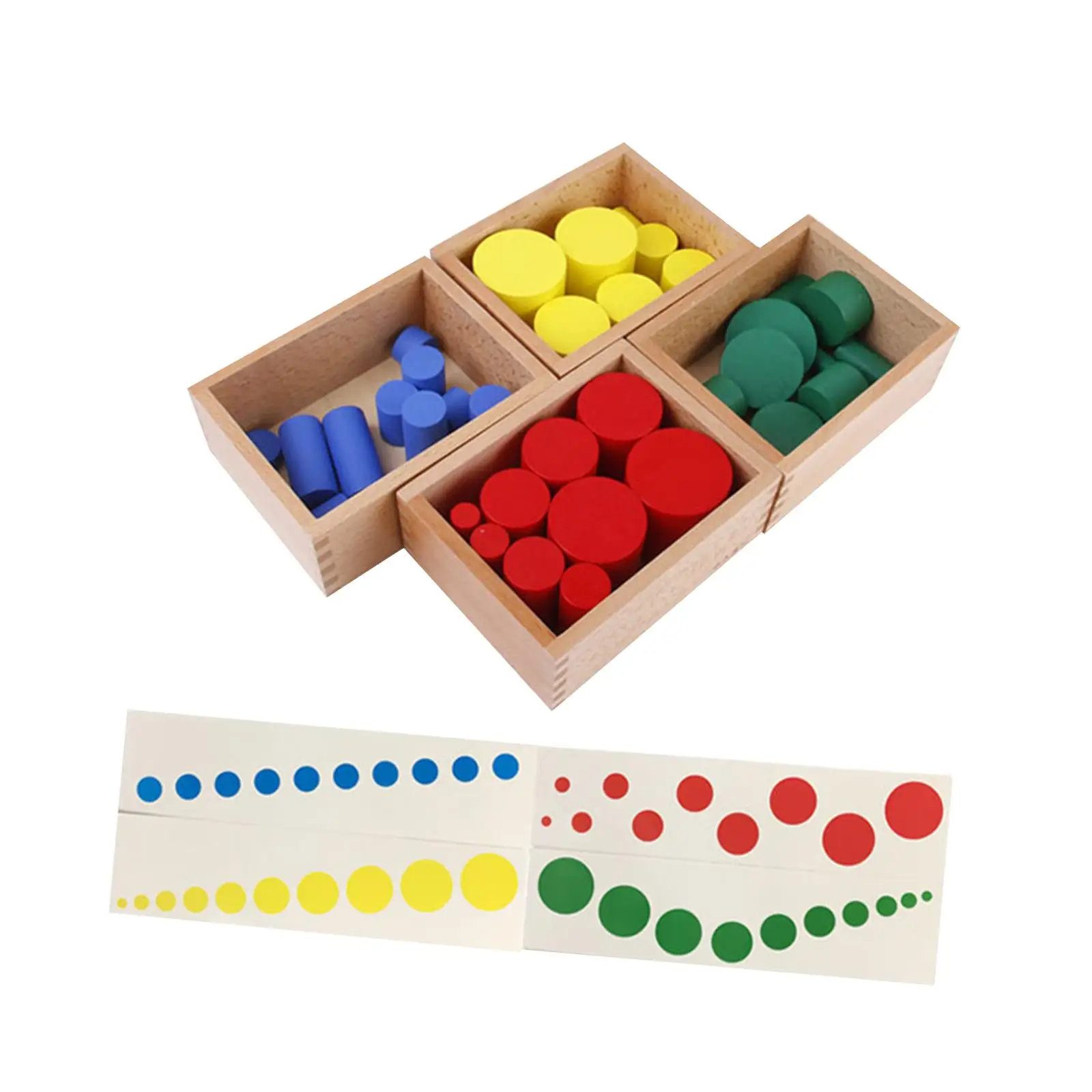 Montessori Colored Cylinders Interactive Toy Sensory Toys for Party Toy Kids