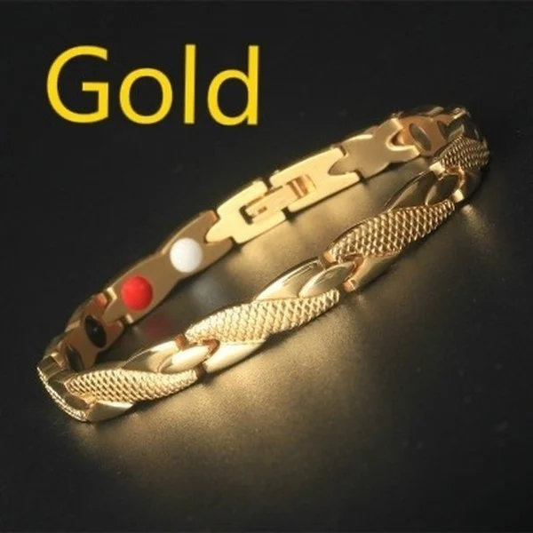 Fashion Dragon Pattern 6 in One Magnetic Therapy Bracelet Healthy Weight Loss Bracelet  Adjustable Energy Gold Plated Jewelry