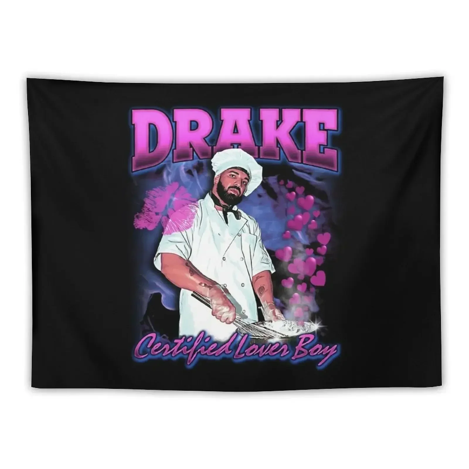 Drake CLB Vintage 90s Bootleg Design Tapestry Funny Room Decorator House Decor Tapestry