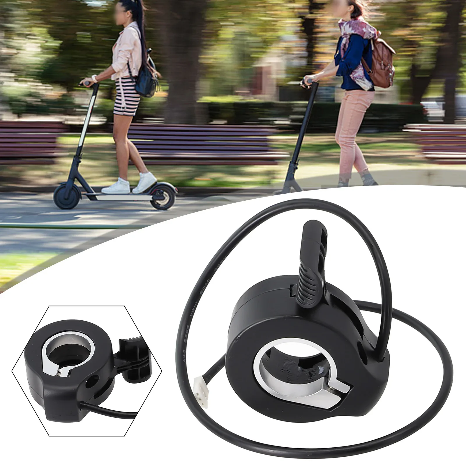 

Thumb Throttle Electric Bike 130X Speed Control 3Pins Waterproof SM WP Plug Connector Scooters Bicycle Accelerator Accessories