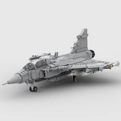 1059PCS Military MOC 1:35 scale JAS 39 Gripen jet fighter Model DIY creative ideas high-tech children Toy birthday Gift Blocks