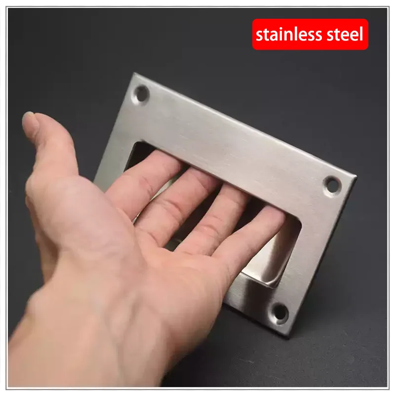 

4pcs Concealed Drawer Pulls Stainless Steel Embedded Handles Direct Sales from Manufacturer Kitchen Bathroom Furniture Hardware