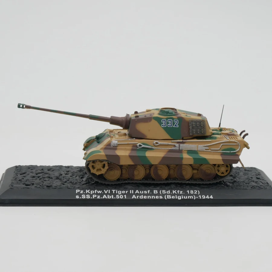 Ixo 1:72 Scale Plastics Pz.Kpfw VI Tiger II Ausf.B World War II German Tiger Heavy Tank Model Militarized Combat Track Type Gift