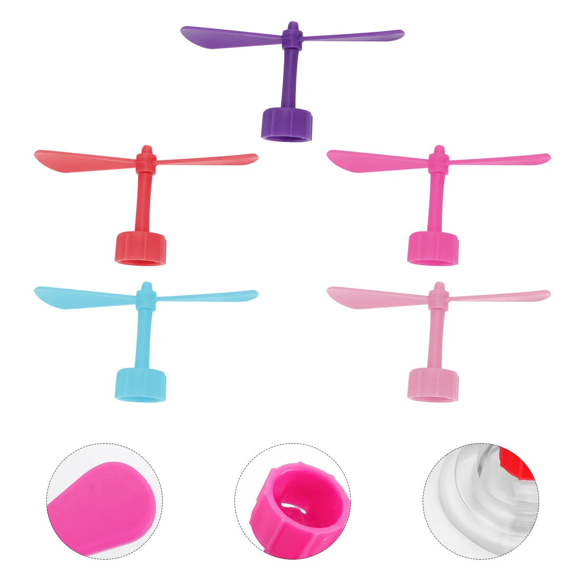 

5 Pcs Riding Decorating Windmill Child Decoration Plastic Creative Motorbike Dragonfly Suction Cup