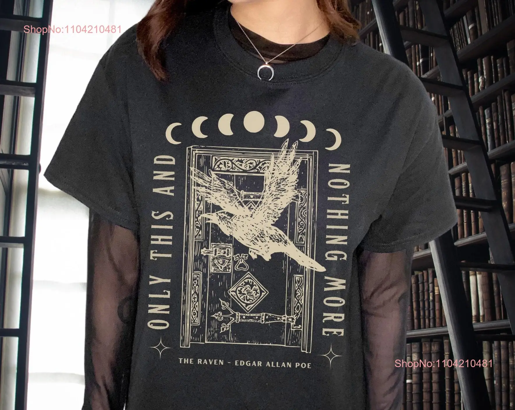 Edgar Allan Poe T Shirt Fairy Grunge Memento Mori Poet Dark Academia Light Clothing Bookish Mall Goth Crewneck