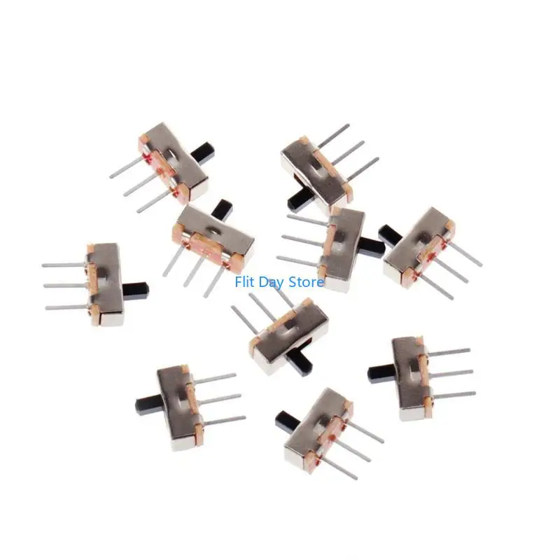 F92C 10 PCS 2 موضع تشغيل/إيقاف SPDT 1P2T 3 PIN PCB MINI SLIDE SLIDE SLIDE