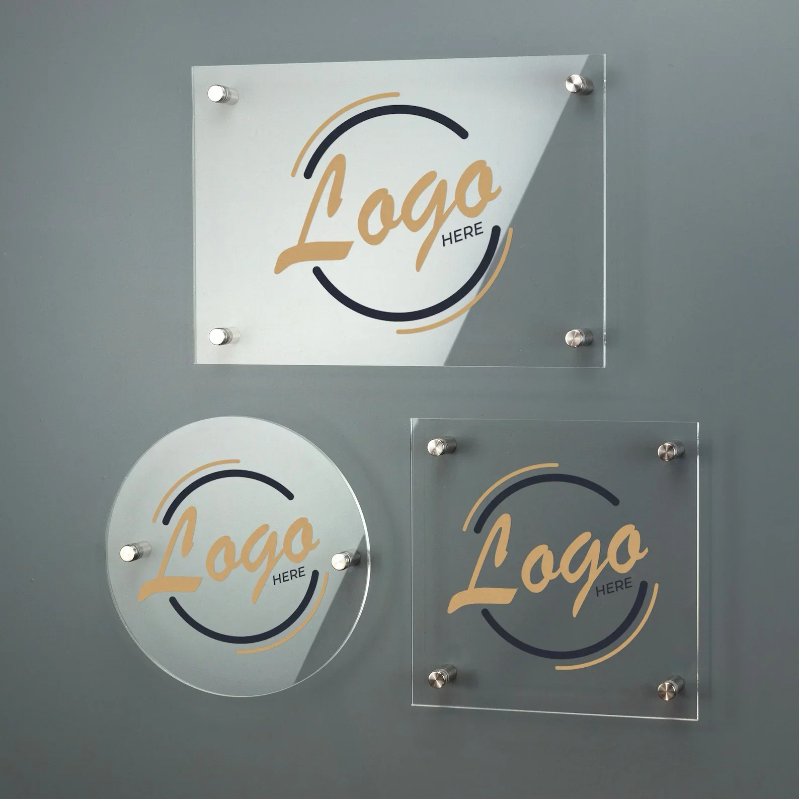 Custom Acrylic Business Plaque House Number Sign Printed Business Logo Address Signage Custom Office Sign