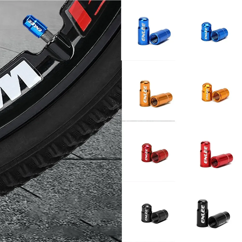 2Pcs Alloy Bicycle Tire Valve Cap MTB Road Inner Tube Valve Cover AV/FV Bike Wheel Tire Cover Air Valve Stem Cap Accessories